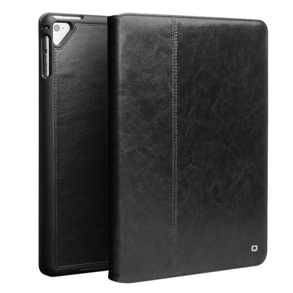 Qialino Luxe Leren Smart Case Hoes iPad 7 iPad 8 - 10.2 inch - Met Penhouder - Zwart 1