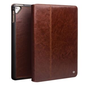 Qialino Luxe Leren Smart Case Hoes iPad 7 iPad 8 - 10.2 inch - Pencilhouder - Bruin 1