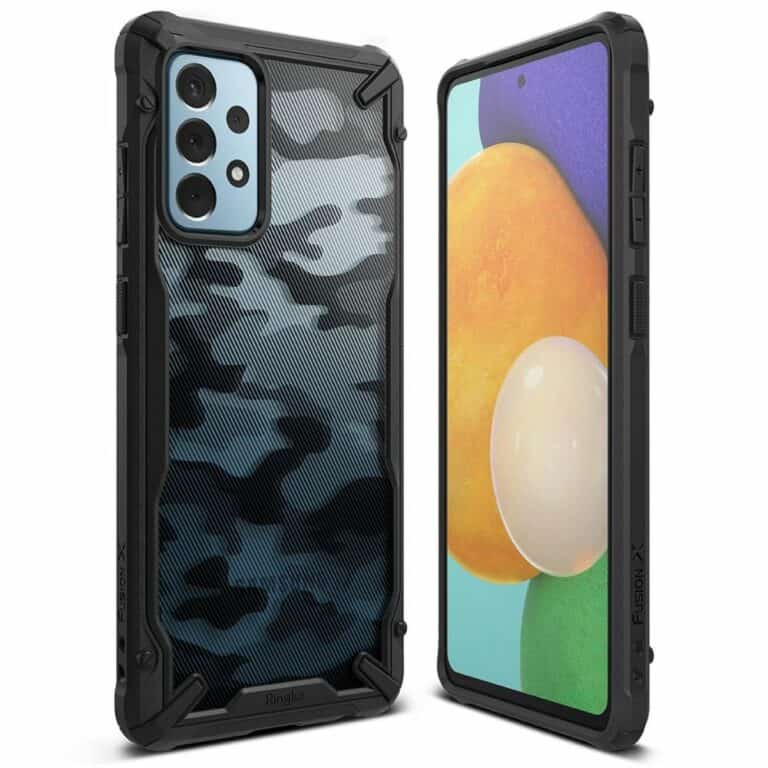 Ringke Fusion X hoesje Samsung A72 - Zwart Camo