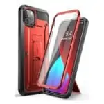 variatie Supcase 360 Hoesje met Screen Protector iPhone 12 Pro Max – Rood