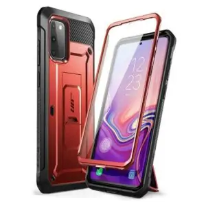 Supcase 360 Back Case met Screen Protector Samsung S20 FE Rood