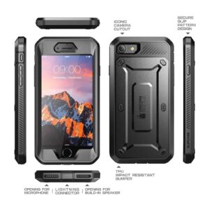 SUPCASE 360° Backcover Hoesje Met Screen Protector iPhone SE 2020 - Zwart 3