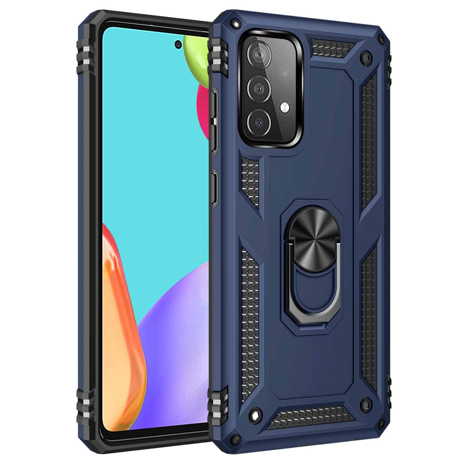 Vingerhouder Backcover Hoesje Samsung A52s - A52 - Blauw