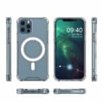 Stevig transparant iPhone 12 Pro / 12 hoesje met magnetische werking - 1
