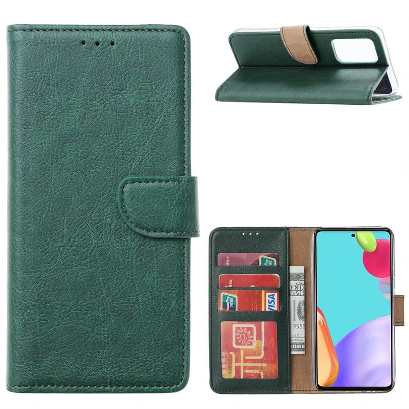 Fonu Book Cover Hoesje Samsung Galaxy A52s - A52 - Groen