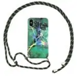 variatie FONU Marmeren Achterkantje Met Koordje iPhone XS Max – Green