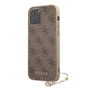 GUESS Charms Hoesje iPhone 12 Pro Max - Bruin 2