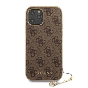 GUESS Charms Hoesje iPhone 12 Pro Max - Bruin 3