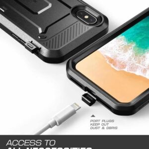 SUPCASE Back Cover Met Screen Protector Apple iPhone XS X - Zwart 5