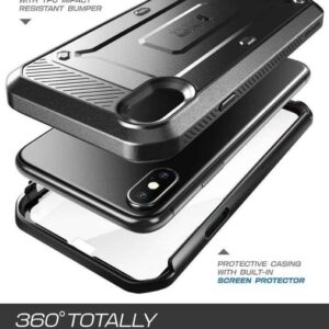 SUPCASE Back Cover Met Screen Protector Apple iPhone XS X - Zwart 6