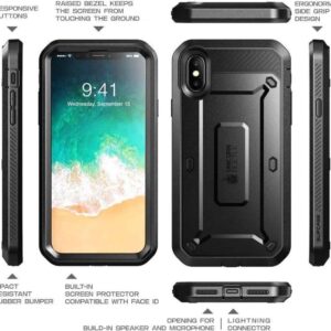 SUPCASE Back Cover Met Screen Protector Apple iPhone XS X - Zwart 7