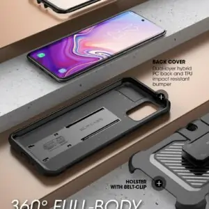 SUPCASE Back Cover Met Screenprotector Galaxy S20 FE - Zwart 4