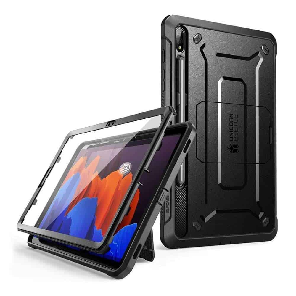 Supcase Fullcover hoes Tab S8 Plus - 12.4 inch - Zwart