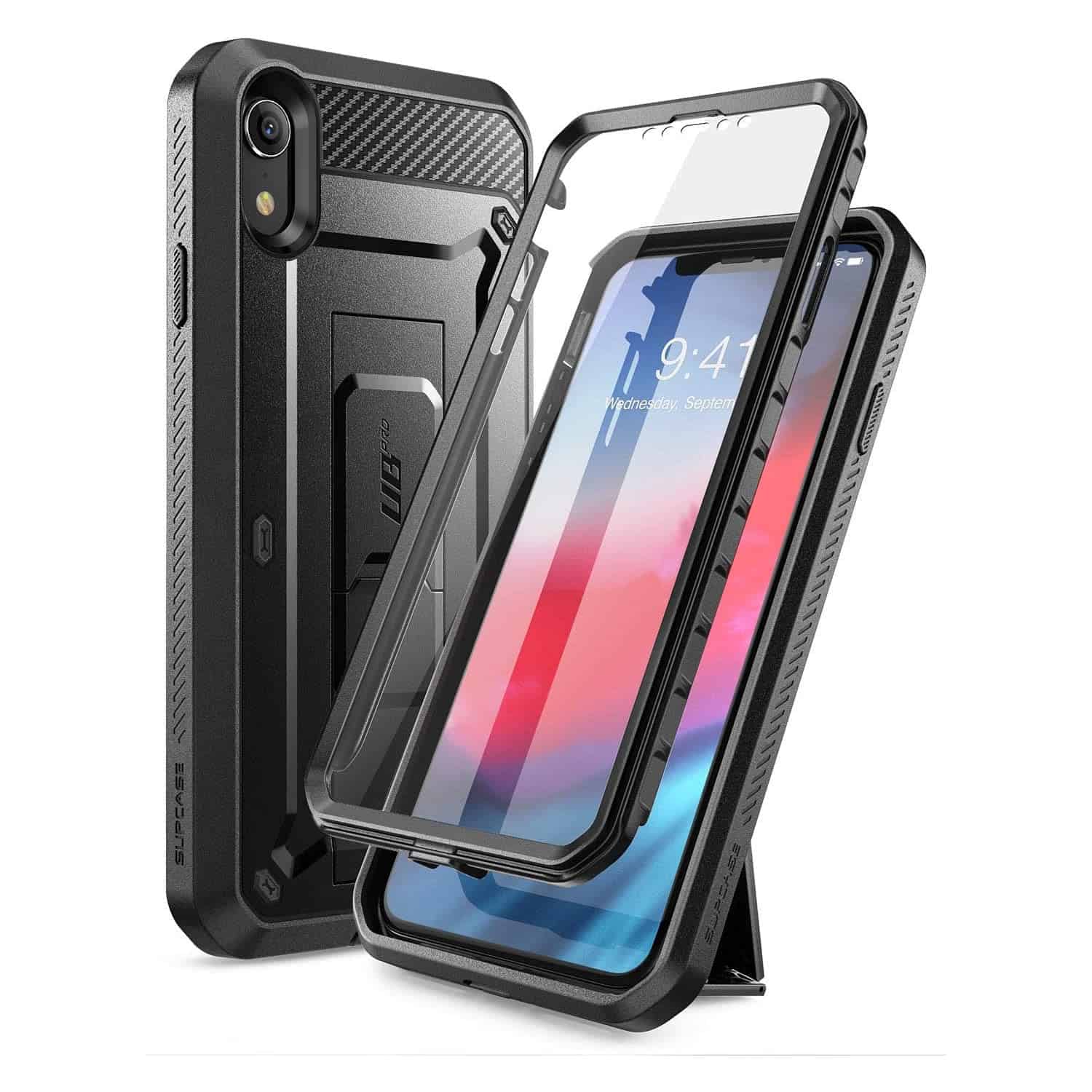 SUPCASE Stevige Hardcase Met Screen Protector iPhone XR - Zwart 1
