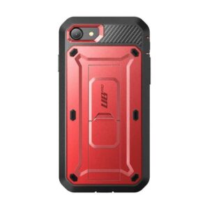 SUPCASE UB Pro Sterk Hoesje Met Glas Protector iPhone SE 2020 - Metaalrood 2