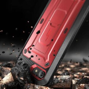 SUPCASE UB Pro Sterk Hoesje Met Glas Protector iPhone SE 2020 - Metaalrood 3