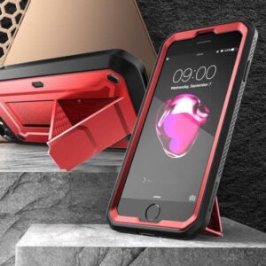 SUPCASE UB Pro Sterk Hoesje Met Glas Protector iPhone SE 2020 - Metaalrood 4