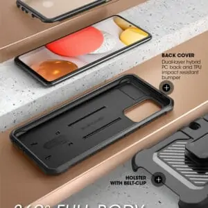 SUPCASE Volledig Beschermd Hoesje Met Glasbeschermer A52 - Black 8