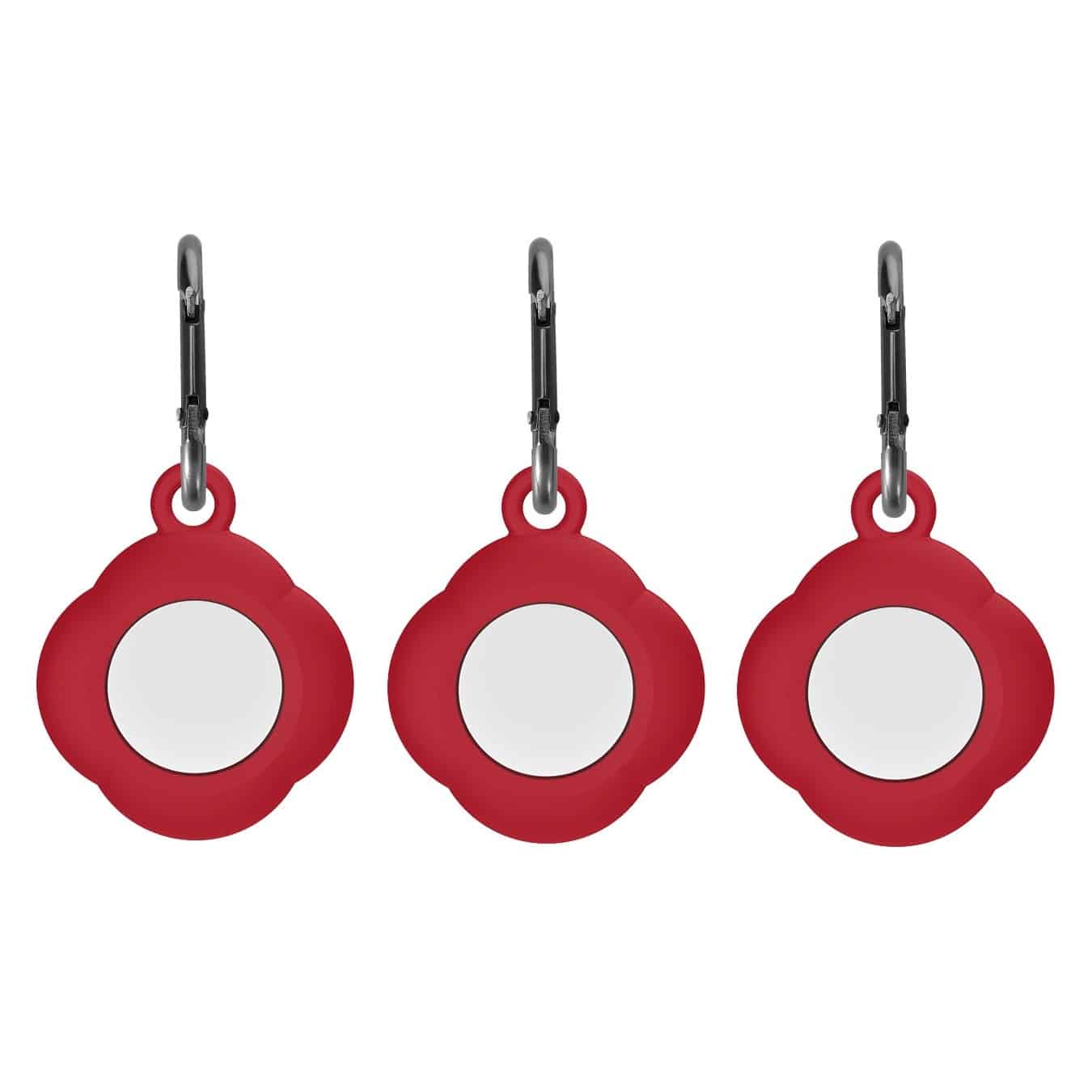 Apple AirTag Siliconen Hoesje Met Sleutelhanger – 3 Stuks – Rood 1 Apple AirTag Siliconen Hoesje Met Sleutelhanger - 3 Stuks - Rood 1