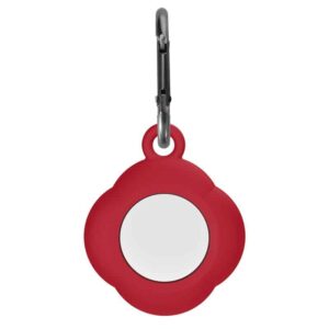 Apple AirTag Siliconen Hoesje Met Sleutelhanger - 3 Stuks - Rood 2