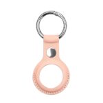 variatie Echt Lederen Hoesje Apple AirTag Sleutelhanger – Roségold