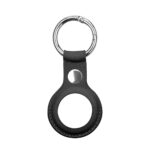 variatie Genuine Leather Hoesje Apple AirTag Hanger – Black