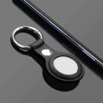 Genuine Leather Hoesje Apple AirTag Hanger – Black - 3