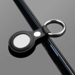 Genuine Leather Hoesje Apple AirTag Hanger – Black - 4