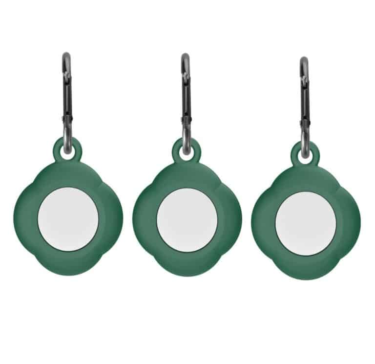 Key-Chain AirTag Silicone Case - 3 Stuks - Groen