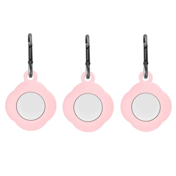 Key-Chain Apple AirTag Hoesje - 3 Stuks - Roze 1