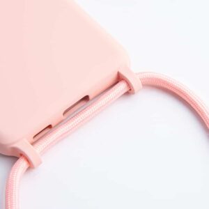 Roze Zachte Back Case Hoesje Met Koord Galaxy S21 Ultra 2