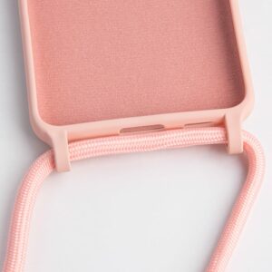 Roze Zachte Back Case Hoesje Met Koord Galaxy S21 Ultra 3