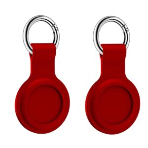 Schokbestendig Silicone Case Apple AirTag – 2 Stuks – Rood