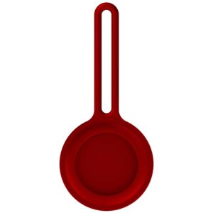 Silicone Apple AirTag Hanger Case - Red 2