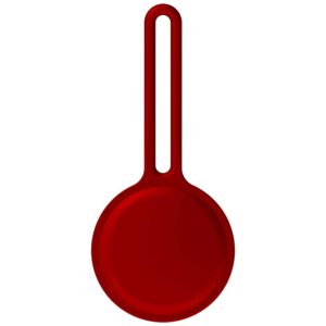 Silicone Apple AirTag Hanger Case - Red 3