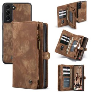 Caseme Vintage Wallet Case Samsung Galaxy S21 FE (Fan Edition) - Bruin 1