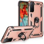 variatie Anti-Shock Ringhouder Backcover Samsung Galaxy S21 FE – Rosegoud