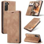 variatie Caseme retro Boekmodel Hoesje Samsung Galaxy S21 FE – Bruin