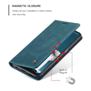 Caseme Retro Bookcase Samsung A22 5G - Blauw 4