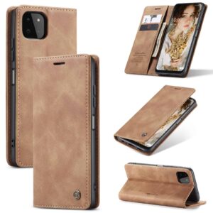 Caseme retro Bookcover Samsung Galaxy A22 5G – Bruin