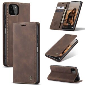 Caseme Retro Hoesje Samsung A22 5G - Koffie Bruin 1