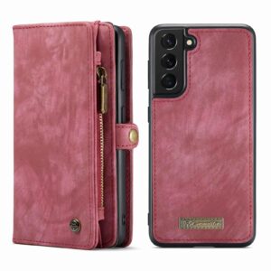 Caseme Vintage Portemonnee Smartphonehoesje Samsung S21 FE - Rood 2