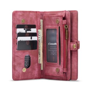 Caseme Vintage Portemonnee Smartphonehoesje Samsung S21 FE - Rood 3