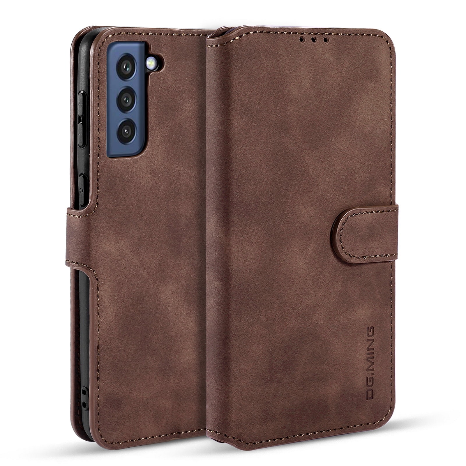 DG.ming Retro Bookcase Samsung S21 FE (Fan Edition) - Coffee 1