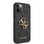 GUESS Golden Logo Backcover Hoesje iPhone 12 Pro Max - Grey 4