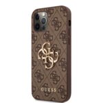 GUESS Golden Logo Backcover iPhone 12 12 Pro - Brown 2