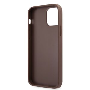 GUESS Golden Logo Backcover iPhone 12 12 Pro - Brown 4
