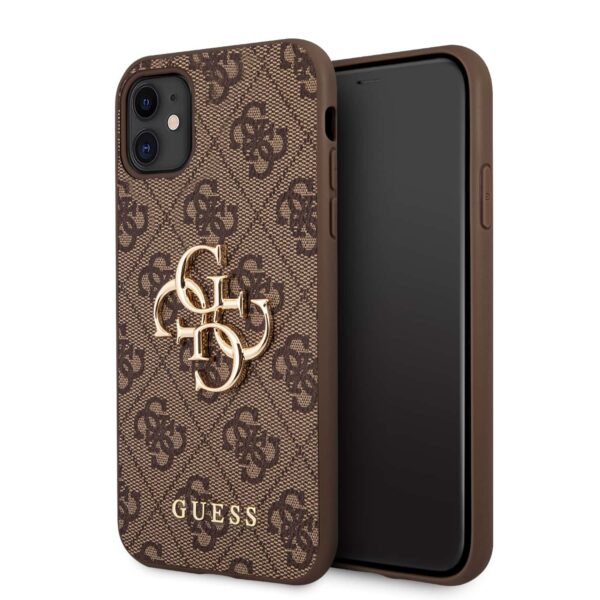 GUESS Golden Logo Hoesje iPhone 11 - Brown 1