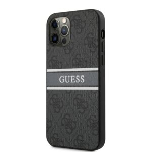 GUESS Logo Stripe Telefoonhoesje iPhone 12 12 Pro - Grijs 2
