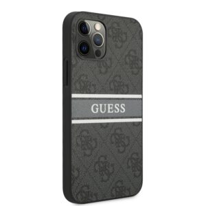 GUESS Logo Stripe Telefoonhoesje iPhone 12 12 Pro - Grijs 4